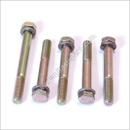 JCB Housing Bolt - Mild Steel, Polished Finish | Excellent Threading, High Durability, Long Life, For Use in Aerospace, Defence, and Industrial Applications