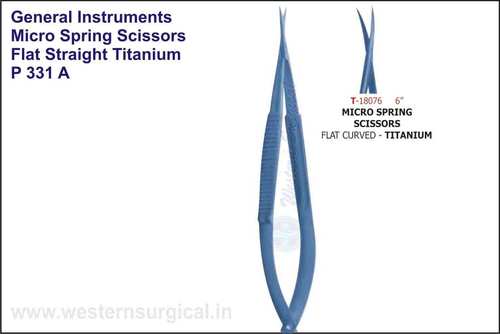 Micro Spring Scissors Flat Straight & Curved - Tit