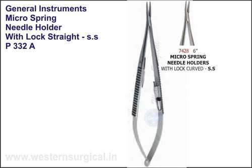 Micro Spring Needle Holders With Lock Straight & C