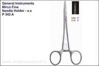 Micro Fine Needle Holder - Stainless Steel, Standard Size | New, Polished Finish, Portable, Manual Operation, Ideal For Hospital Use