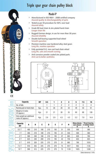 Indef Chain Pulley Block