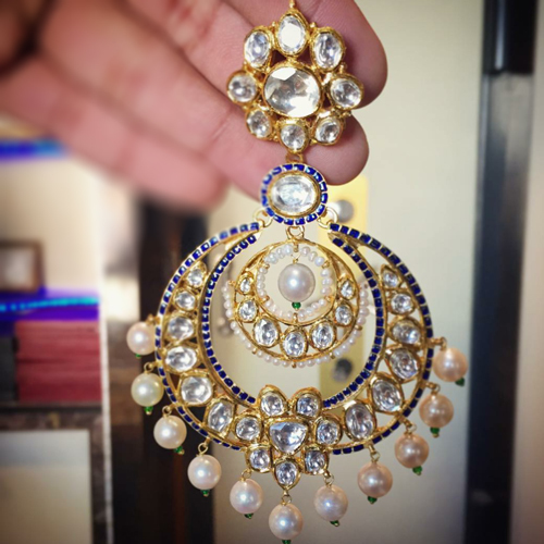 Polki Designer Diamond Earrings Manufacturer Polki Designer Diamond Earrings