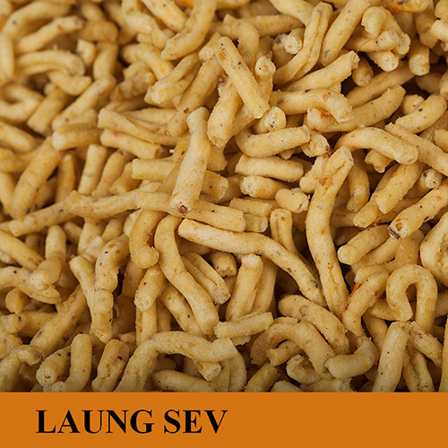 Laung Sev - Gram Flour, Long and Thin Shape, Light Brown Color | Addictive Snack, Crispy Texture, Flavorful Taste, Unique Aroma