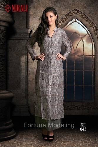 Silver Designer Long Kurti