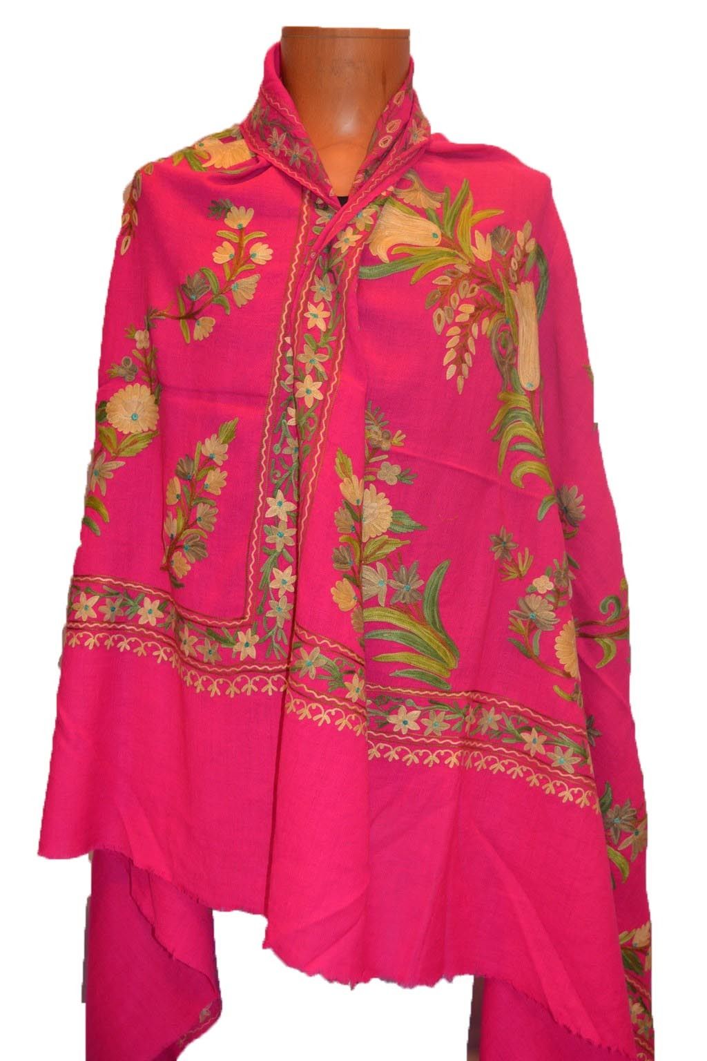 Indian Woolen Embroidered Fashion Shawls