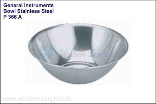 Bowl Stainless Steel By WESTERN SURGICAL