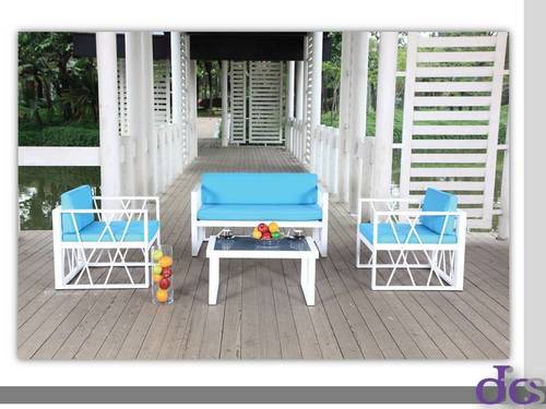 Sleek Alluminium - Aluminum Sofa Set, White | Durable, Weather-Resistant, Comfortable, Lightweight, Easy Assembly