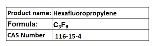 Hexafluoropropylene - Colorless Gas, Boiling Point -29°C | High Purity Chemical Intermediate, Fluorocarbon Alkene