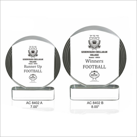 White And Black Football Trophy