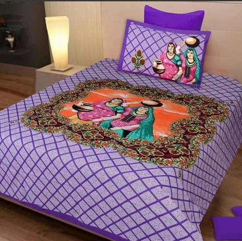 Jaipuri Printed King Size Bedsheet