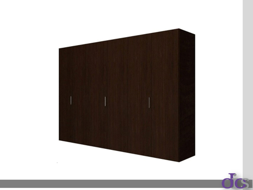Wanda - Wood 72x24x60 inches, Dark Brown | Four Doors, Adjustable Shelves, Ample Storage, Stylish Design