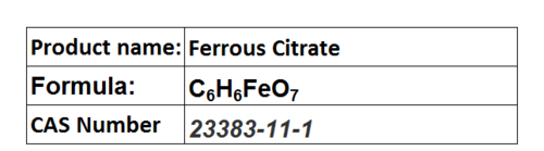 Ferrous Citrate
