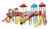 Play Equipment - Steel Frame , Large Size With Customizable Dimensions | Multi-play System With Slides, Ladders, And Climbing Structures
