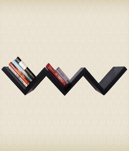 Desi Karigar Wooden W Shape Plain Shelf