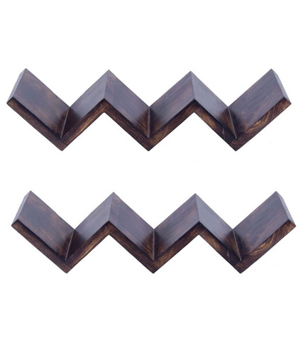 Desi Karigar Beautiful Wooden Wall Shelves And Book Shelves - set of 2