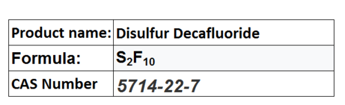Disulfur Decafluoride
