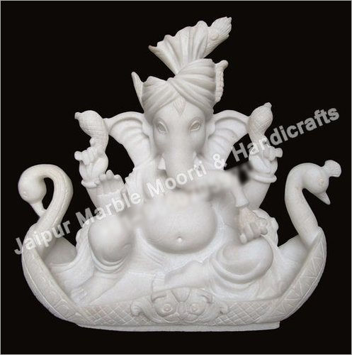 White Marble Ganesh Statue