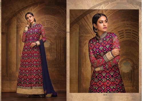 Mixed Color Long Gowns
