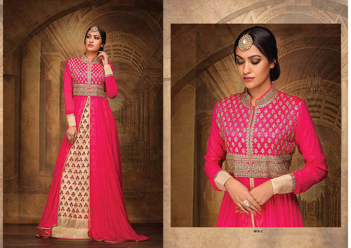 Pink Laheja Ladies Gown