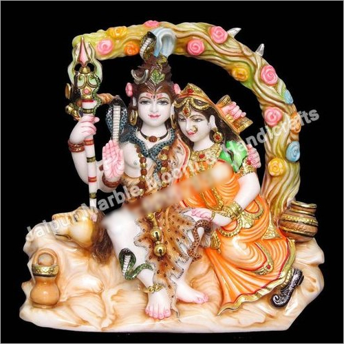 Marble Lord Shiv Parivaar Statue By JAIPUR MARBLE MOORTI