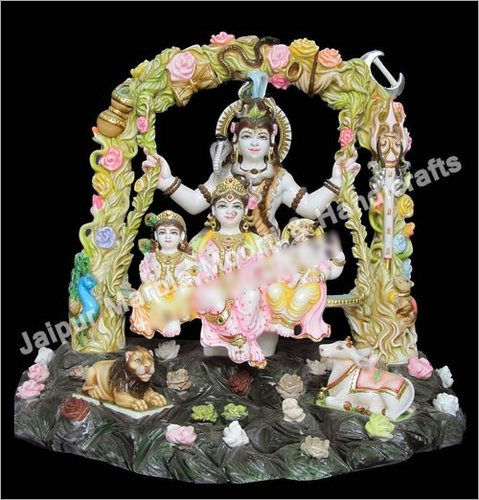 Marble Shiv Parivaar Statue