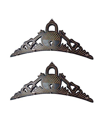 Desi Karigar Beautiful wooden Wall Hanging Key holder . A perfect key holder Set Of 2