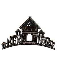 Desi Karigar Wooden Wall Hanging Key Holder Home Shaped