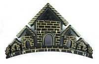 Desi Karigar Beautiful Home shaped wooden wall key hanger panel