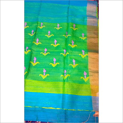 Blue And Yellow Handloom Cotton Sarees