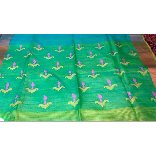Green And Blue Handloom Saree