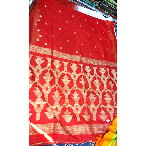 Red Handloom Saree