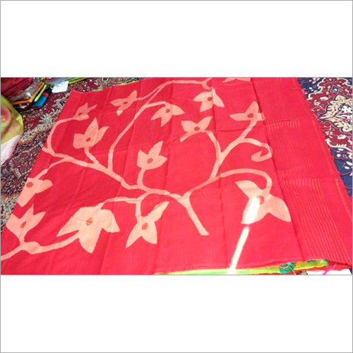 Red And Cream Indian Handloom Sarees