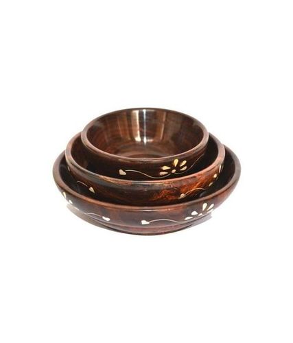 Desi Karigar white inlay Bowl set of three