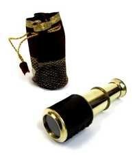 Brass Rectractable Telescope With Pouch