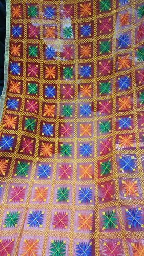 Chiffon Dupatta with phulkari work