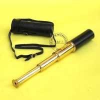 Brass Telescope With Leather Case