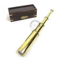 Full Brass Captain's Telescope With Box