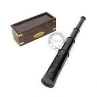 Black Antique Telescope With Box