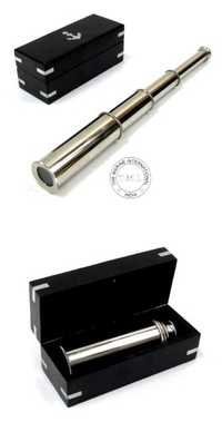 Brass Telescope With Box in Chrome Finish