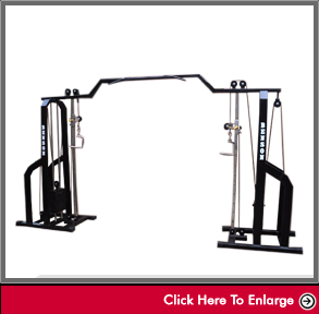 weight-training8 Shoulder Press - Steel, 200x150x200 cm, Black | Adjustable Weight, 4 Cable System, 200 kg Capacity