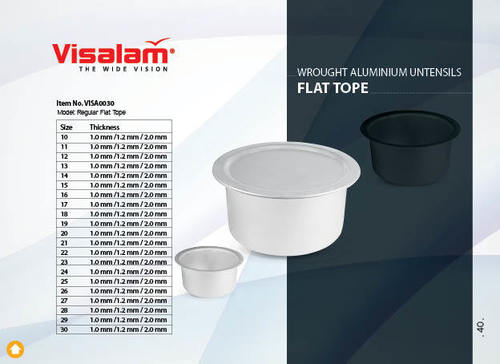 Wrought Aluminium Flat Tope