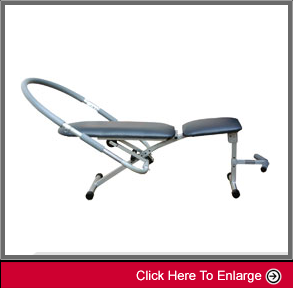 ab-reducers2 - Steel, 1000x500x300 mm, Black | Back Support, Improved Posture, Muscle Relief, Easy Use