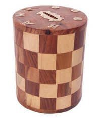 Desi Karigar Wooden Money Bank