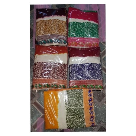 Cotton Satin Bandhani Unstitched Dress Material