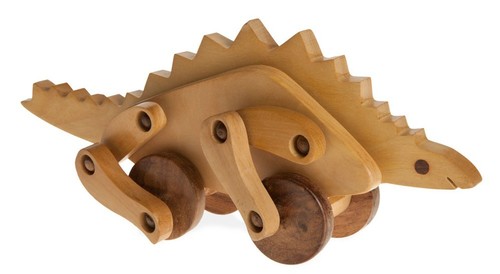 Desi Karigar wooden dinosaur - stegosaurus