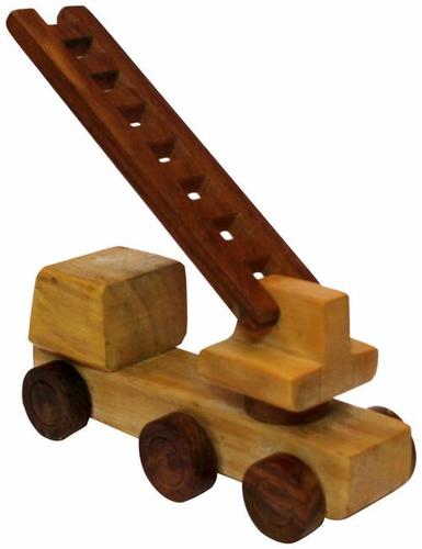 Desi Karigar beautiful wooden Fire Brigade Moving Toy
