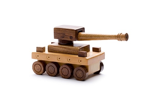 Desi Karigar beautiful wooden war tank toy showpiece