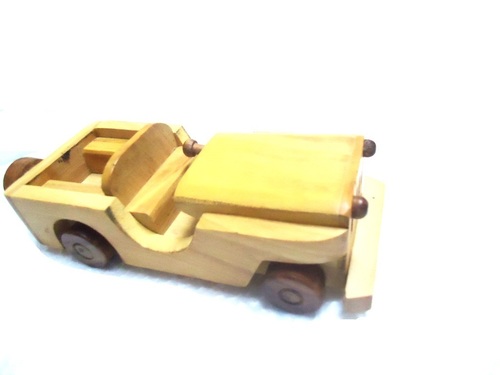 Desi Karigar beautiful wooden classical vintage open car toy showpiece