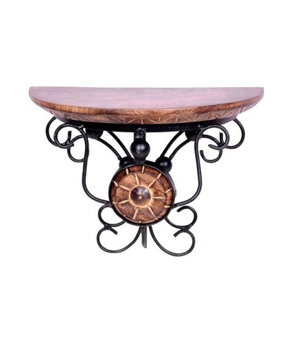 Desi Karigar Brown Wooden Handmade Wall Shelves