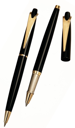 Nickel Full Black Shinning Top Pen